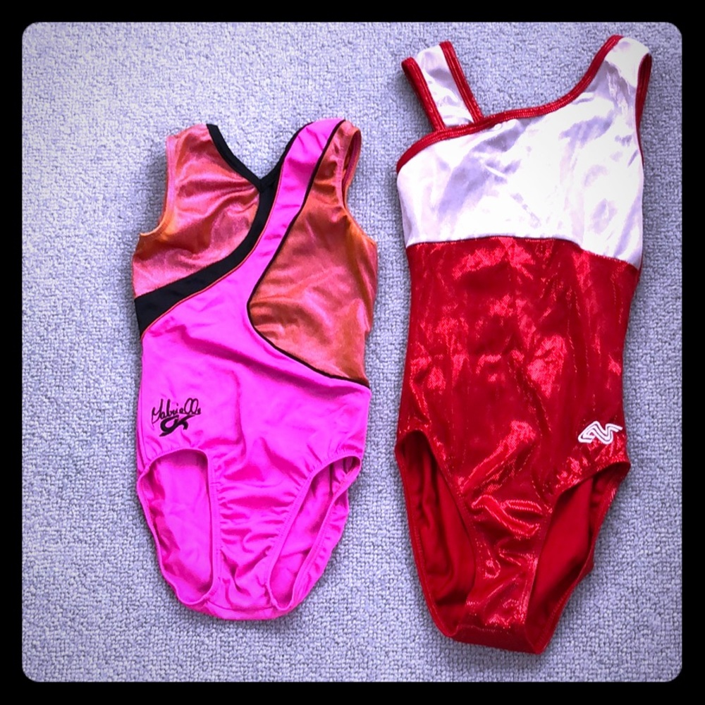 Gabriella childs large gymnastics leotard.